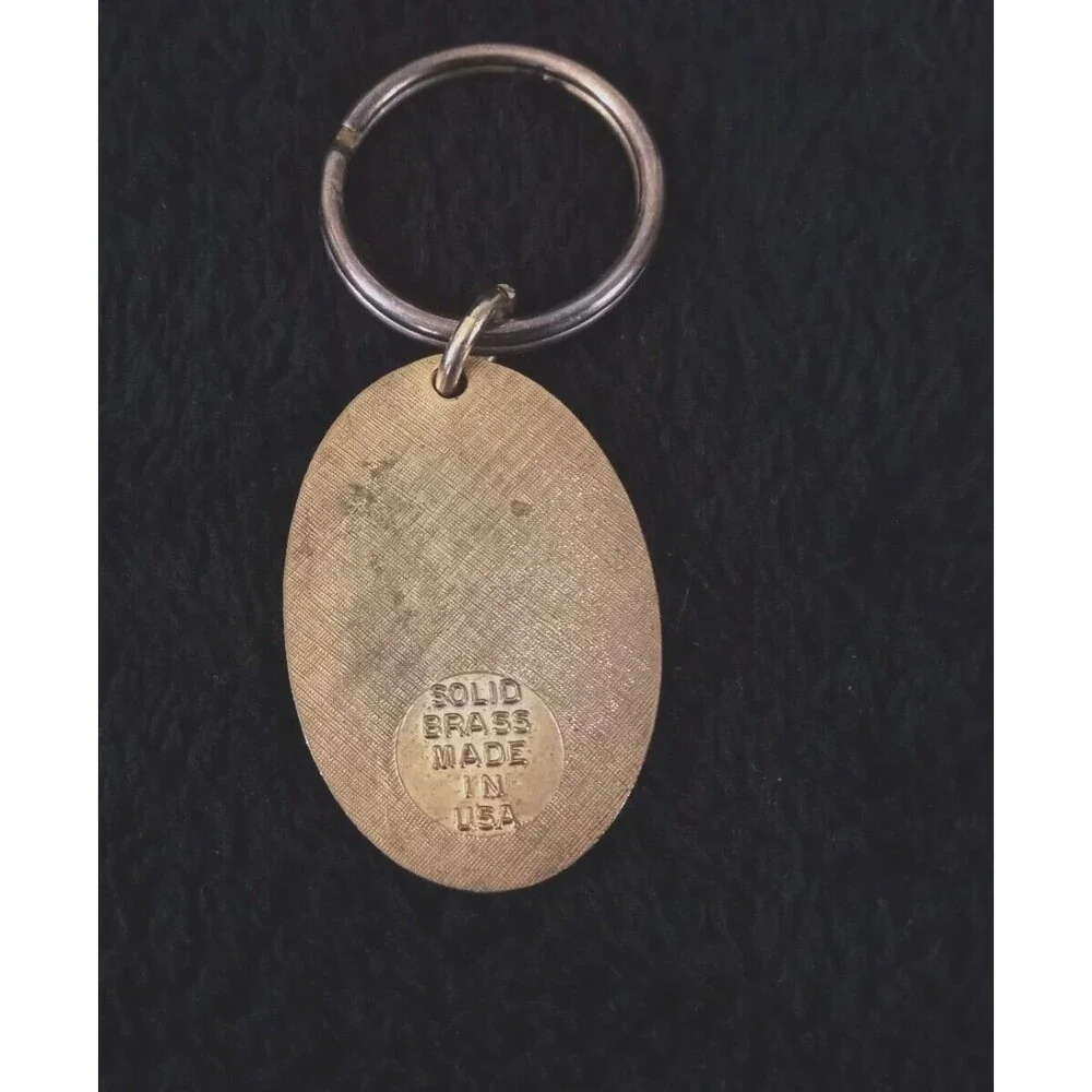 Vintage Brass Coca-Cola Keychain #1074